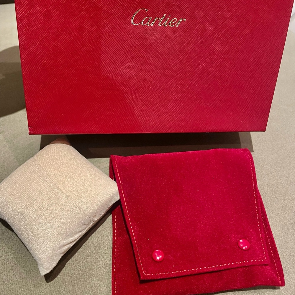 Cartier Red Jewelry Pouch and Cushion